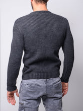 Load image into Gallery viewer, Distressed Gray Sweater