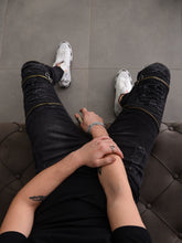 Load image into Gallery viewer, Distressed White Stripes Jeans
